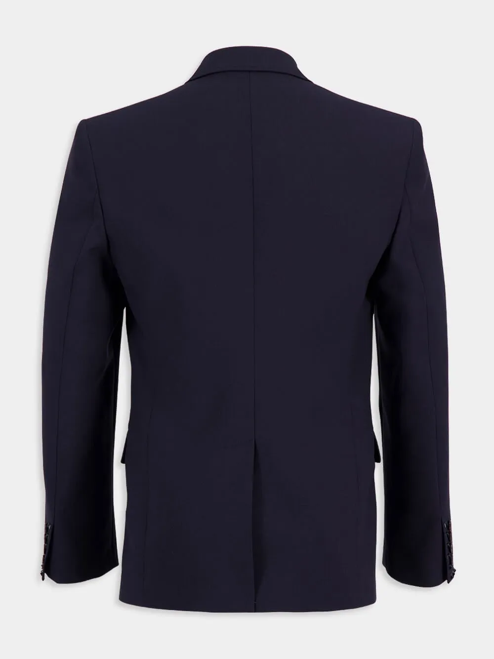 Navy Single-Breasted Wool Blazer sold by Fashion Clinic product image thumbnail 3