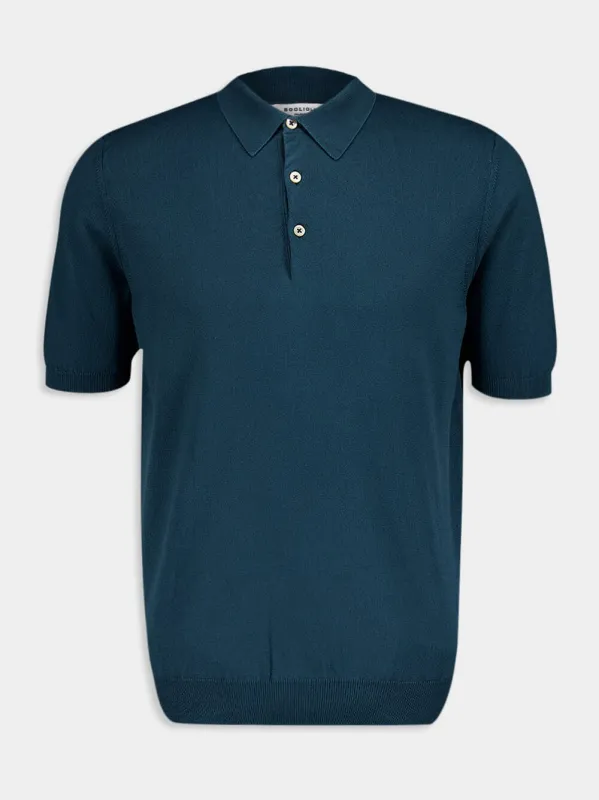 Cotton Blue Polo T-Shirt sold by Fashion Clinic