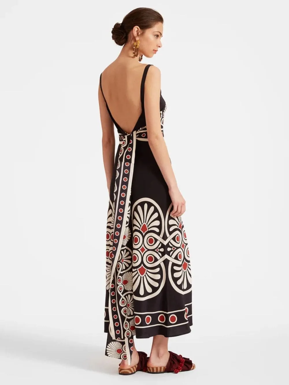 Medallion Placée Black Slip-Around Dress sold by Fashion Clinic product image thumbnail 4