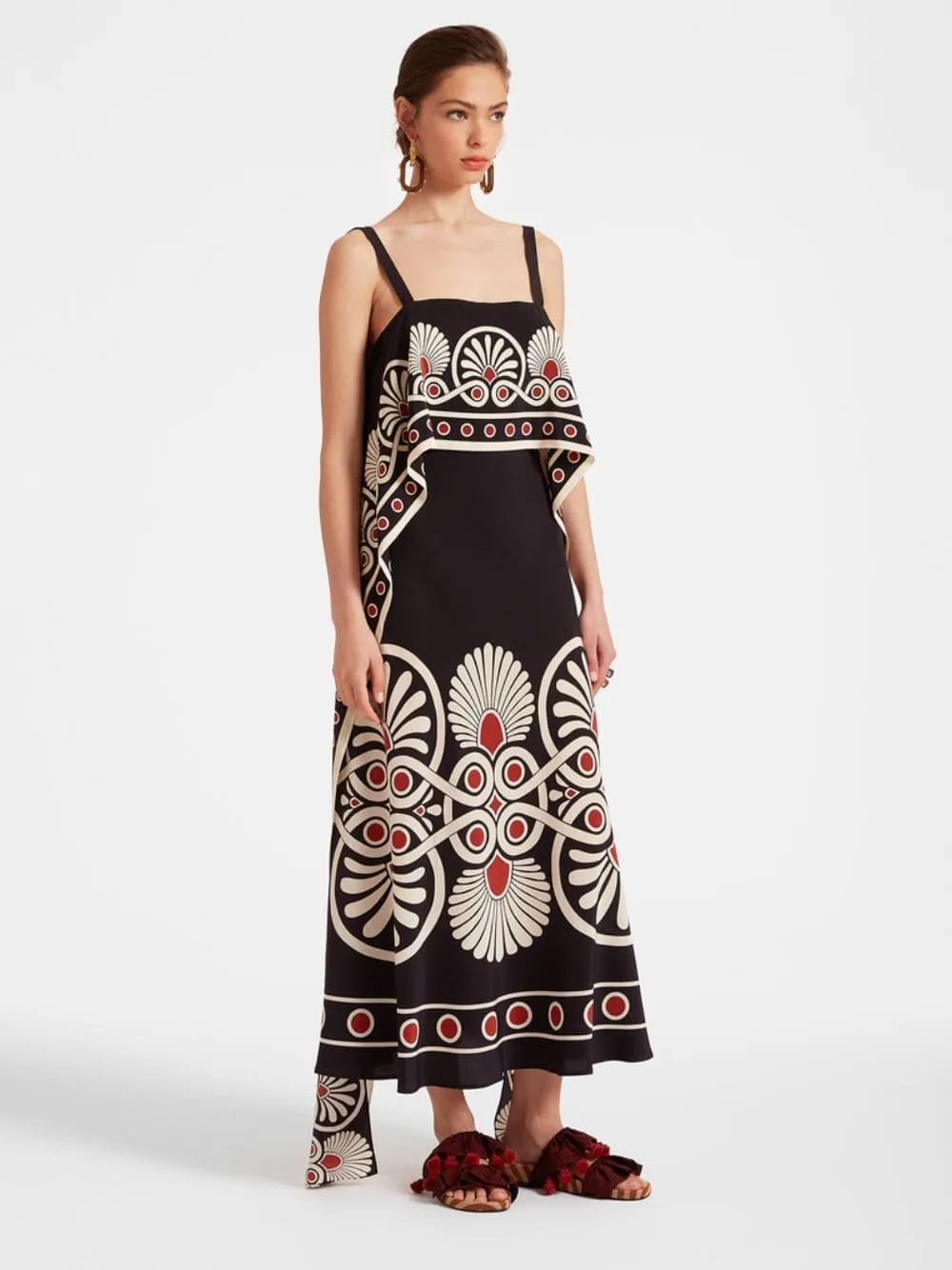 Medallion Placée Black Slip-Around Dress sold by Fashion Clinic