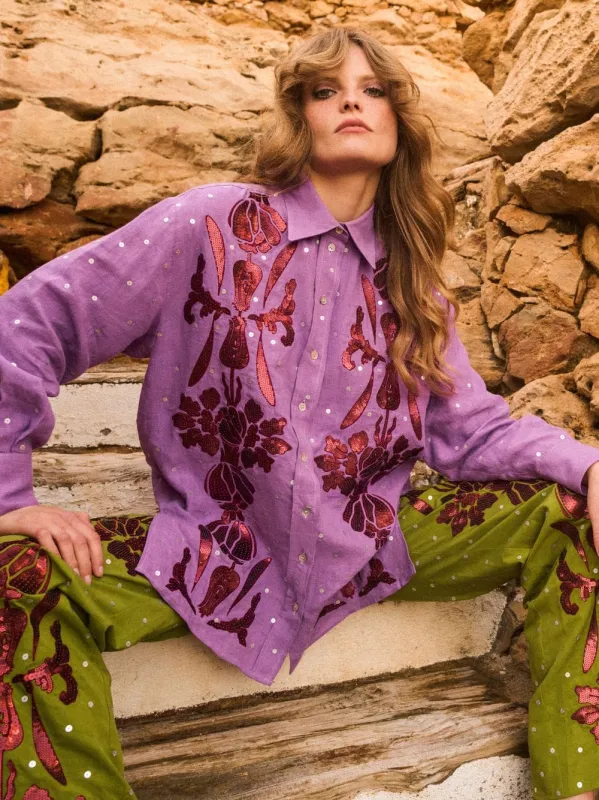 Ateneu Sequins Embroidered Shirt sold by Fashion Clinic