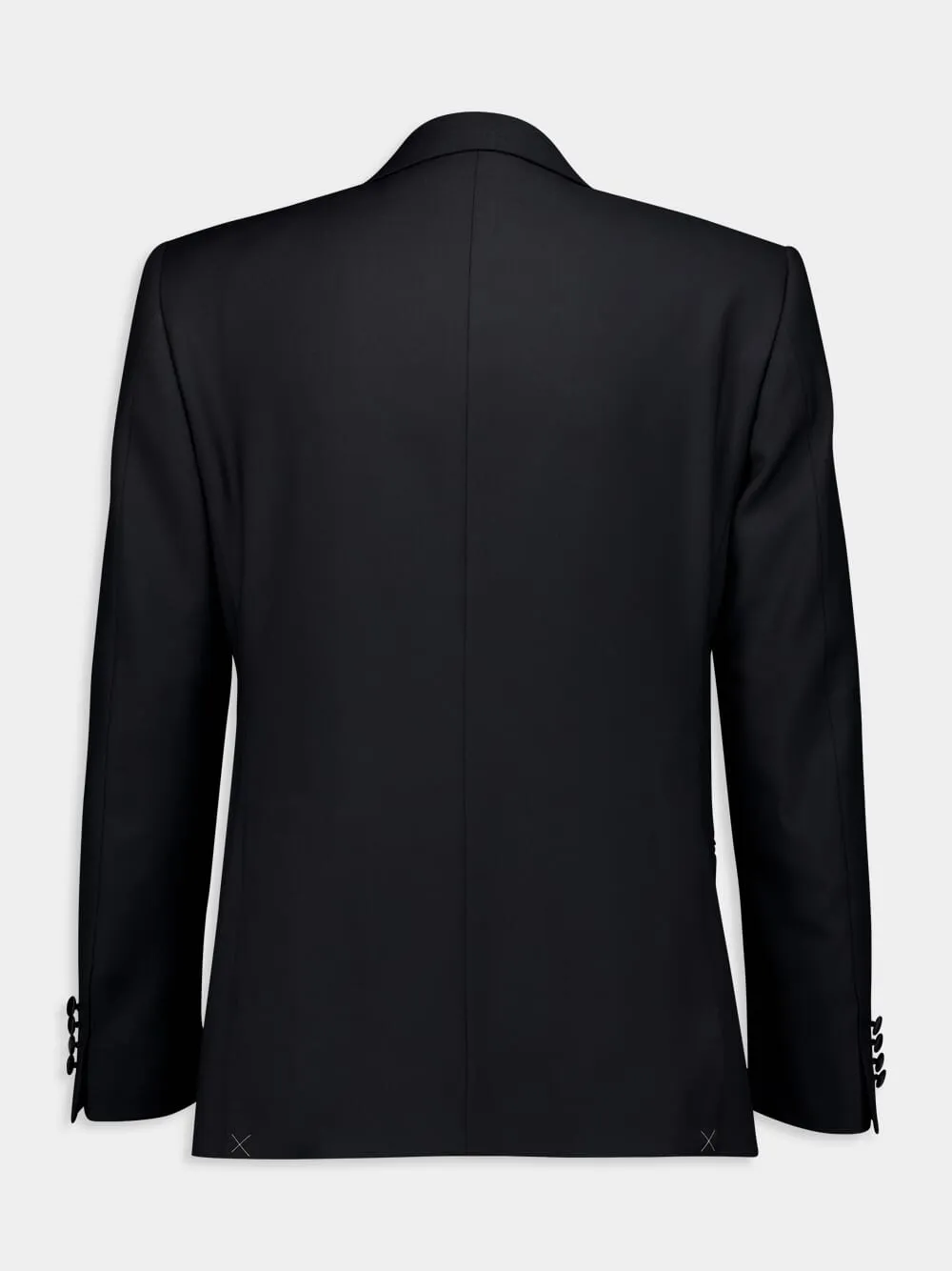 Single-Breasted Virgin-Wool Black Suit sold by Fashion Clinic product image thumbnail 3