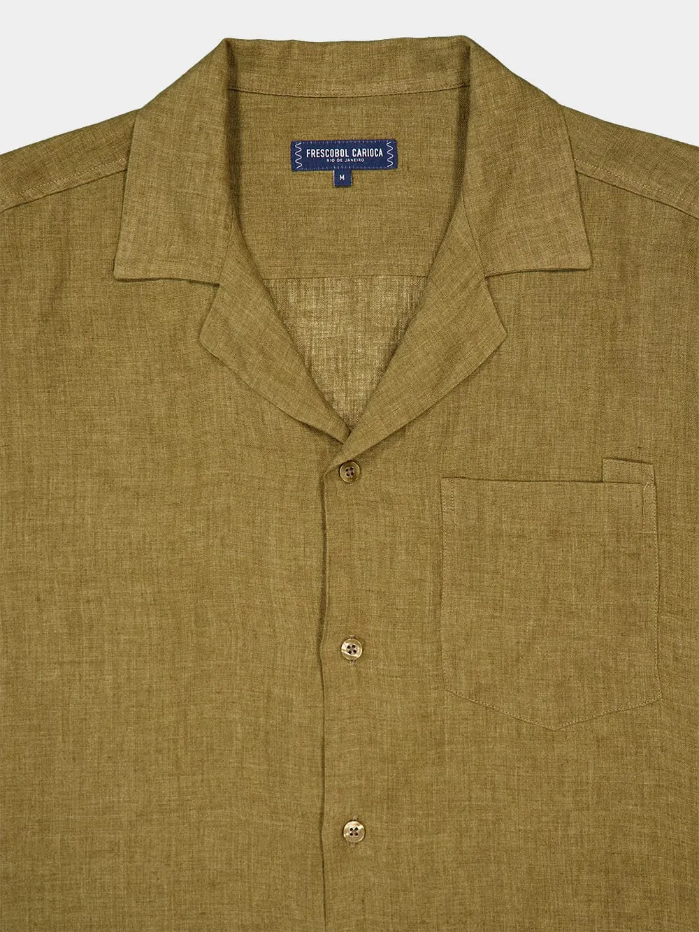 Angelo Khaki Brown Linen Shirt sold by Fashion Clinic product image thumbnail 3