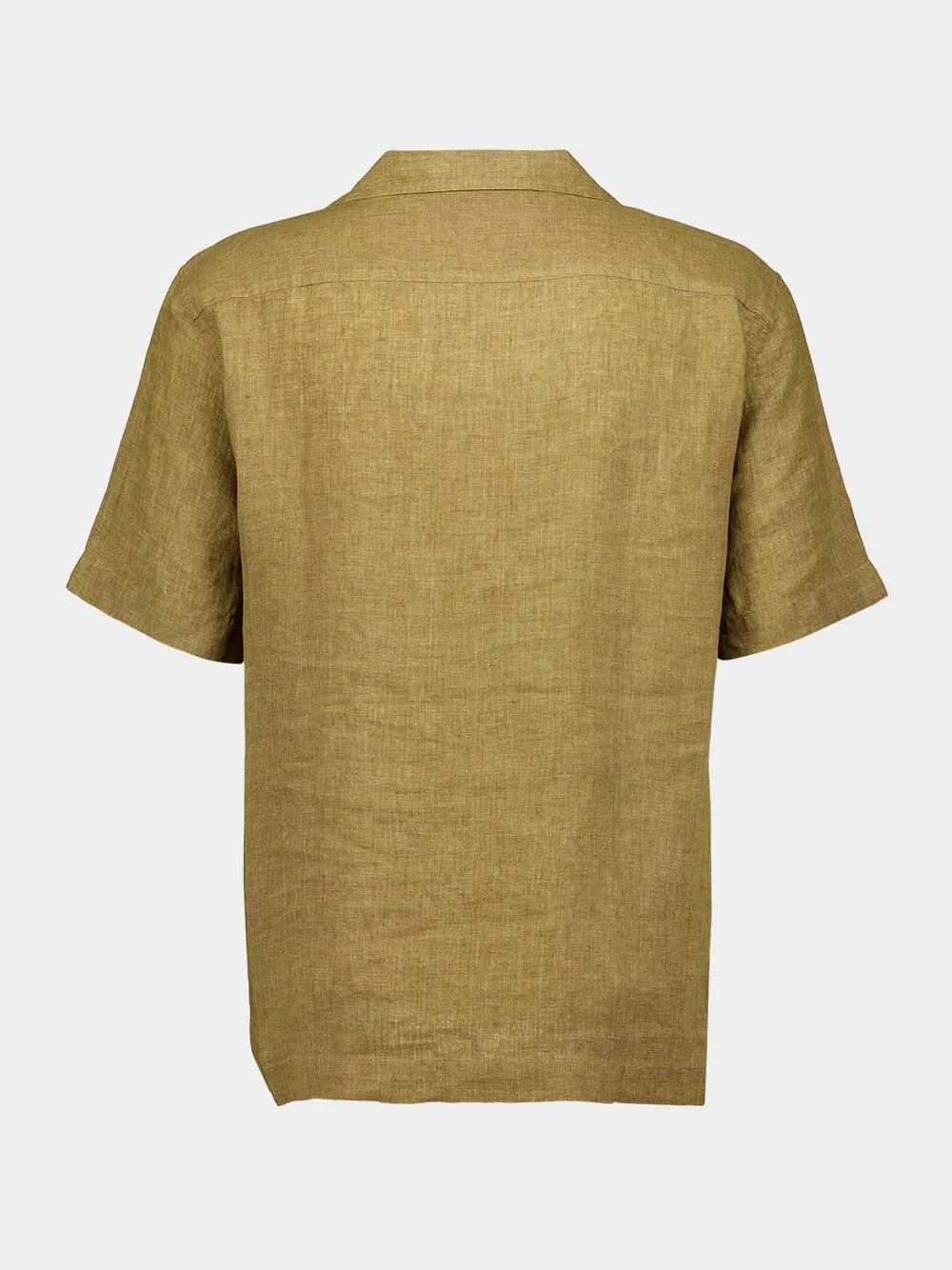 Angelo Khaki Brown Linen Shirt sold by Fashion Clinic product image thumbnail 2