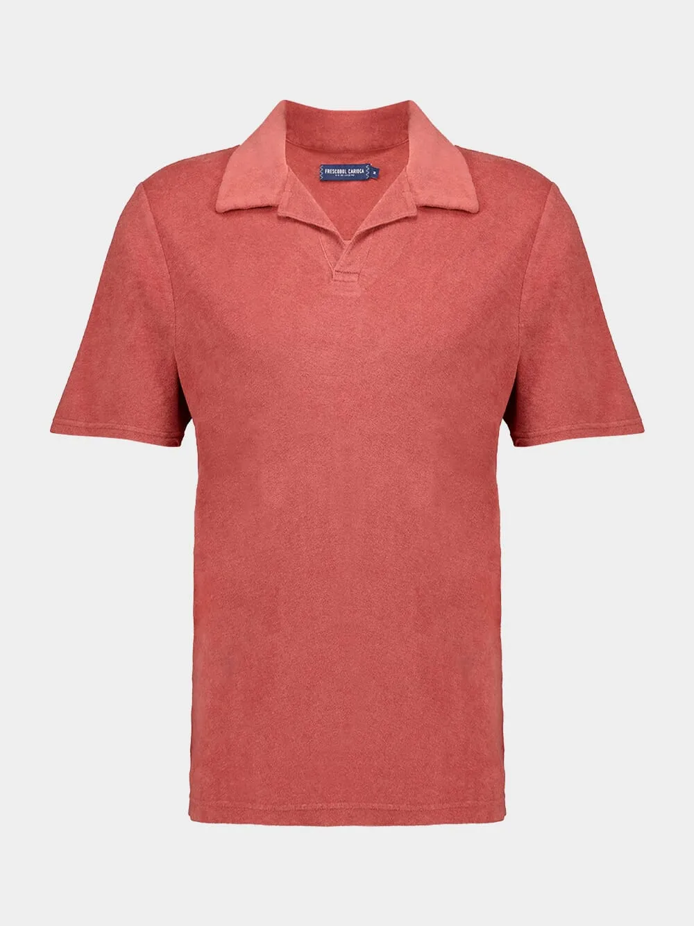 Dusty Coral Faustino Terry Cotton Polo sold by Fashion Clinic