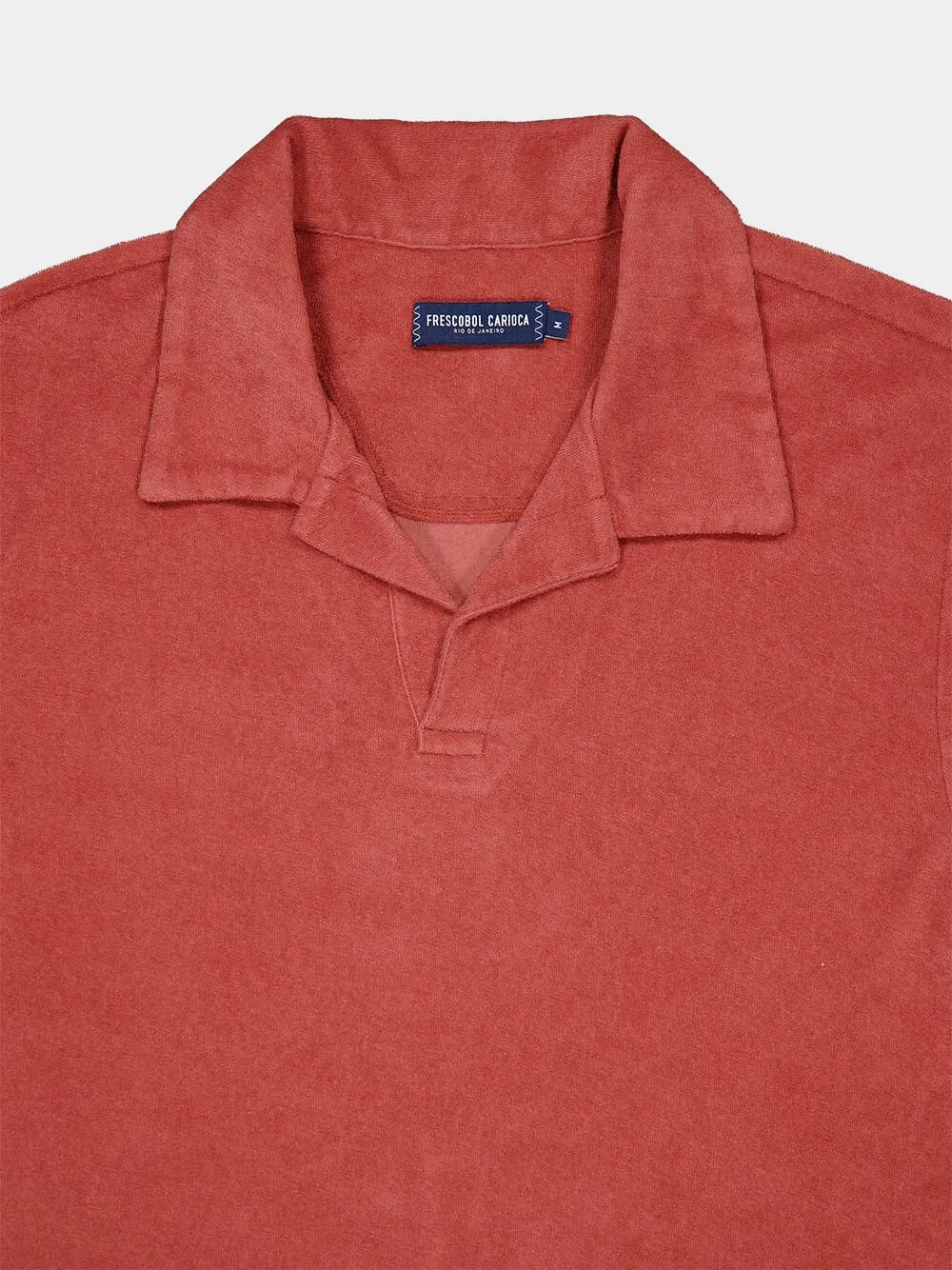 Dusty Coral Faustino Terry Cotton Polo sold by Fashion Clinic product image thumbnail 3