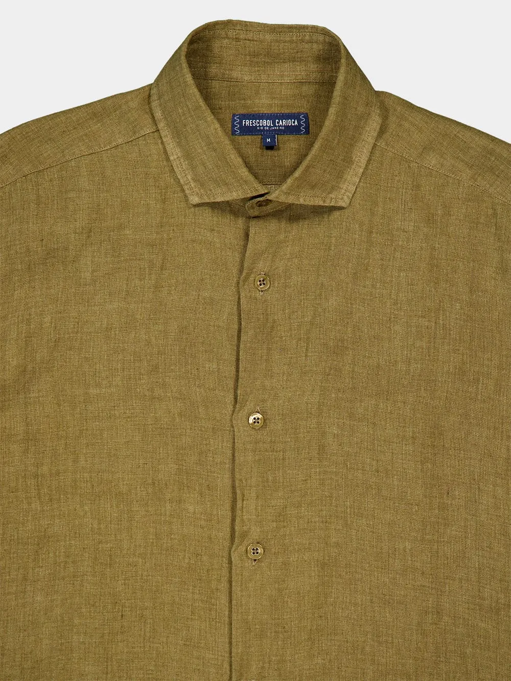 Antonio Khaki Brown Linen Shirt sold by Fashion Clinic product image thumbnail 3