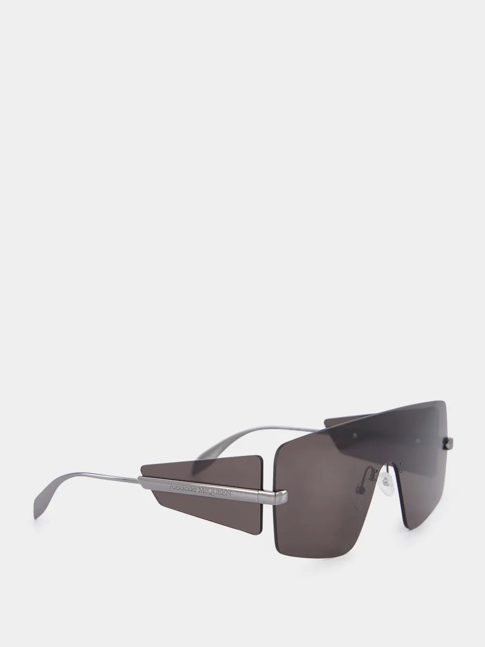 Dark Grey Shield Sunglasses sold by Fashion Clinic product image thumbnail 2
