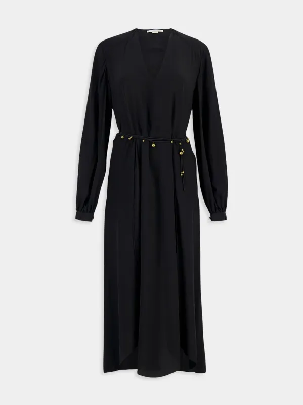 Black Silk Midi Dress sold by Fashion Clinic