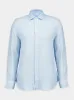 Sky Blue Linen Shirt sold by Fashion Clinic