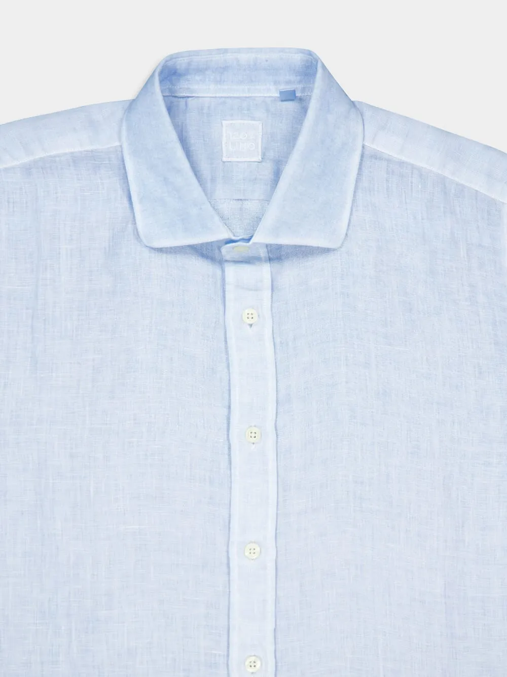 Sky Blue Linen Shirt sold by Fashion Clinic product image thumbnail 3