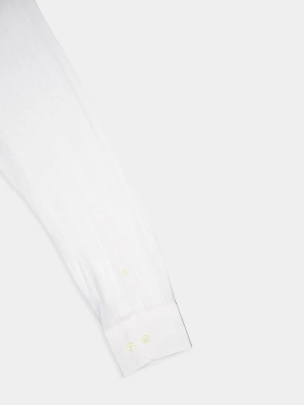 Band-Collar White Linen Shirt sold by Fashion Clinic product image thumbnail 4