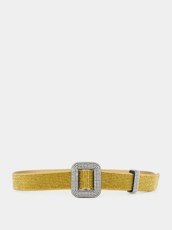 Gold Crystal Venus La Petite Belt made by Fashion Clinic