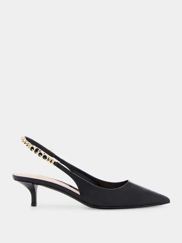 Signoria Slingback Black 105mm Pump sold by Fashion Clinic