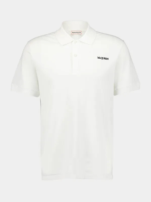 White Cotton Polo Piquet sold by Fashion Clinic