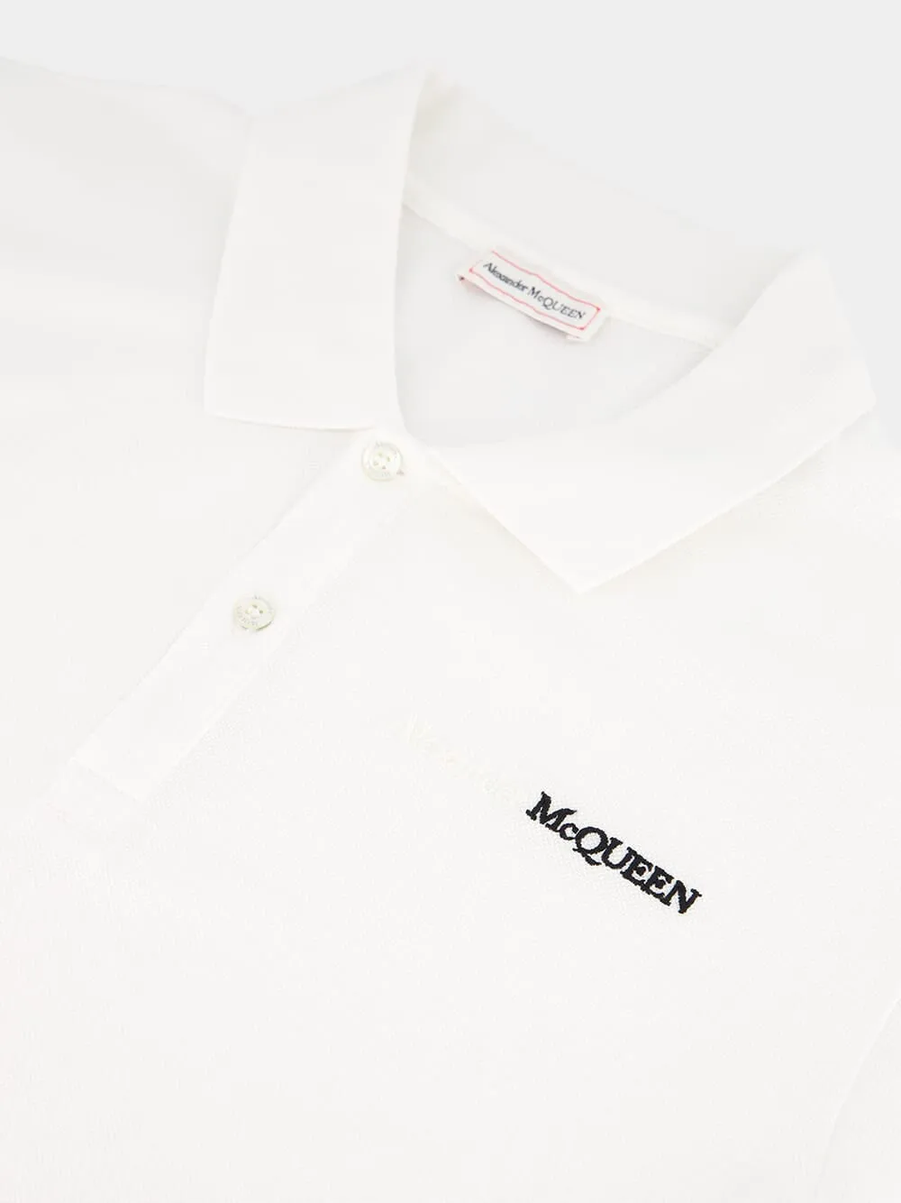 White Cotton Polo Piquet sold by Fashion Clinic product image thumbnail 3