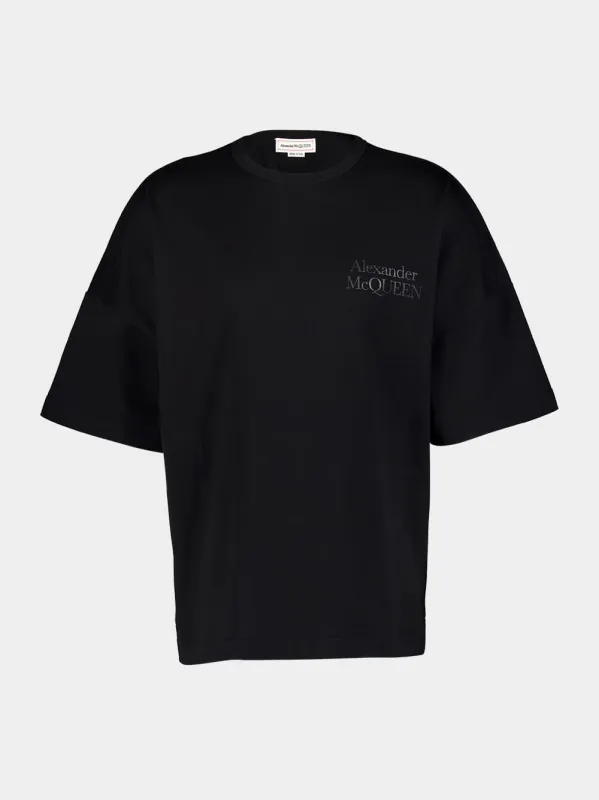 Exploded Logo Oversized Black T-Shirt sold by Fashion Clinic