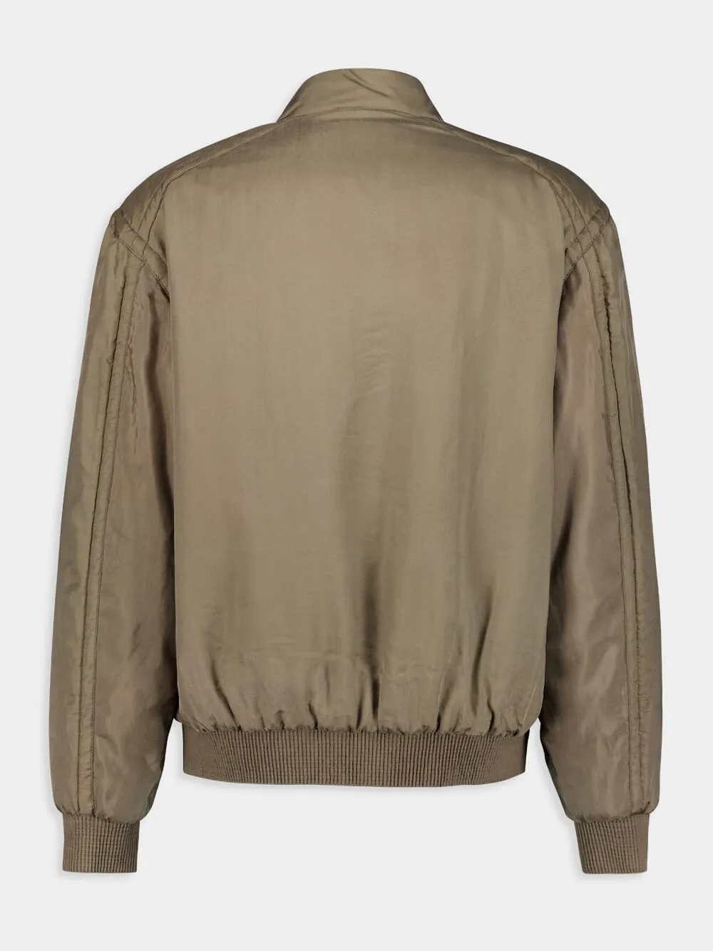 Twill Teddy Bomber Jacket sold by Fashion Clinic product image thumbnail 2