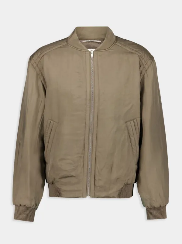 Twill Teddy Bomber Jacket made by Fashion Clinic