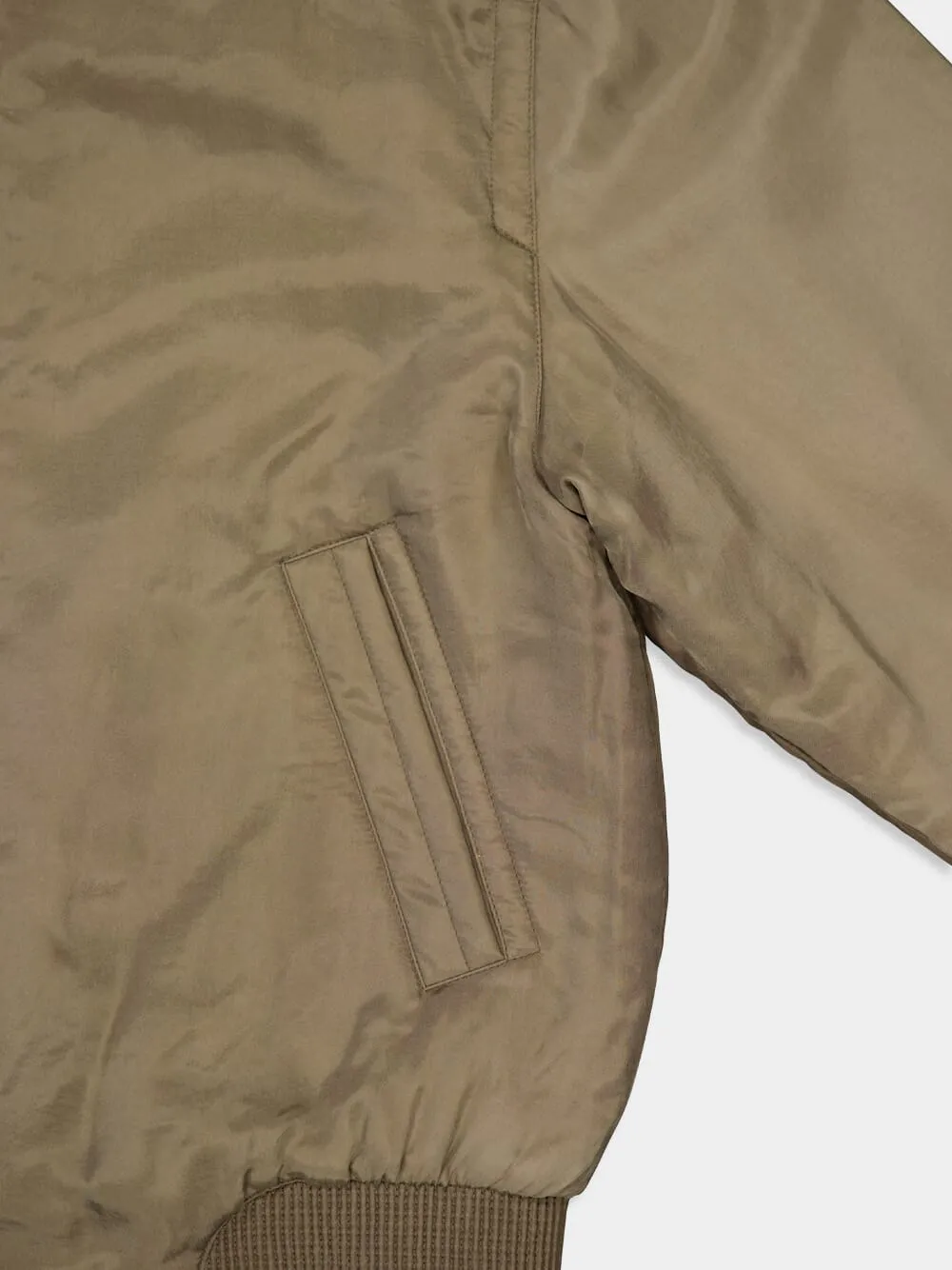 Twill Teddy Bomber Jacket sold by Fashion Clinic product image thumbnail 4