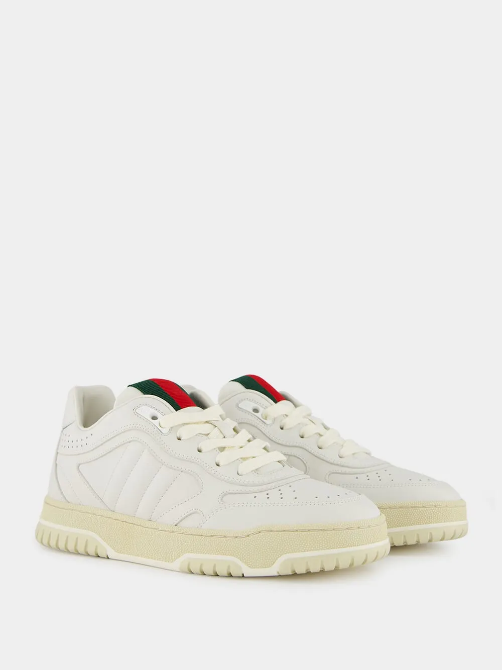 Re-Web White Leather Trainer sold by Fashion Clinic product image thumbnail 3