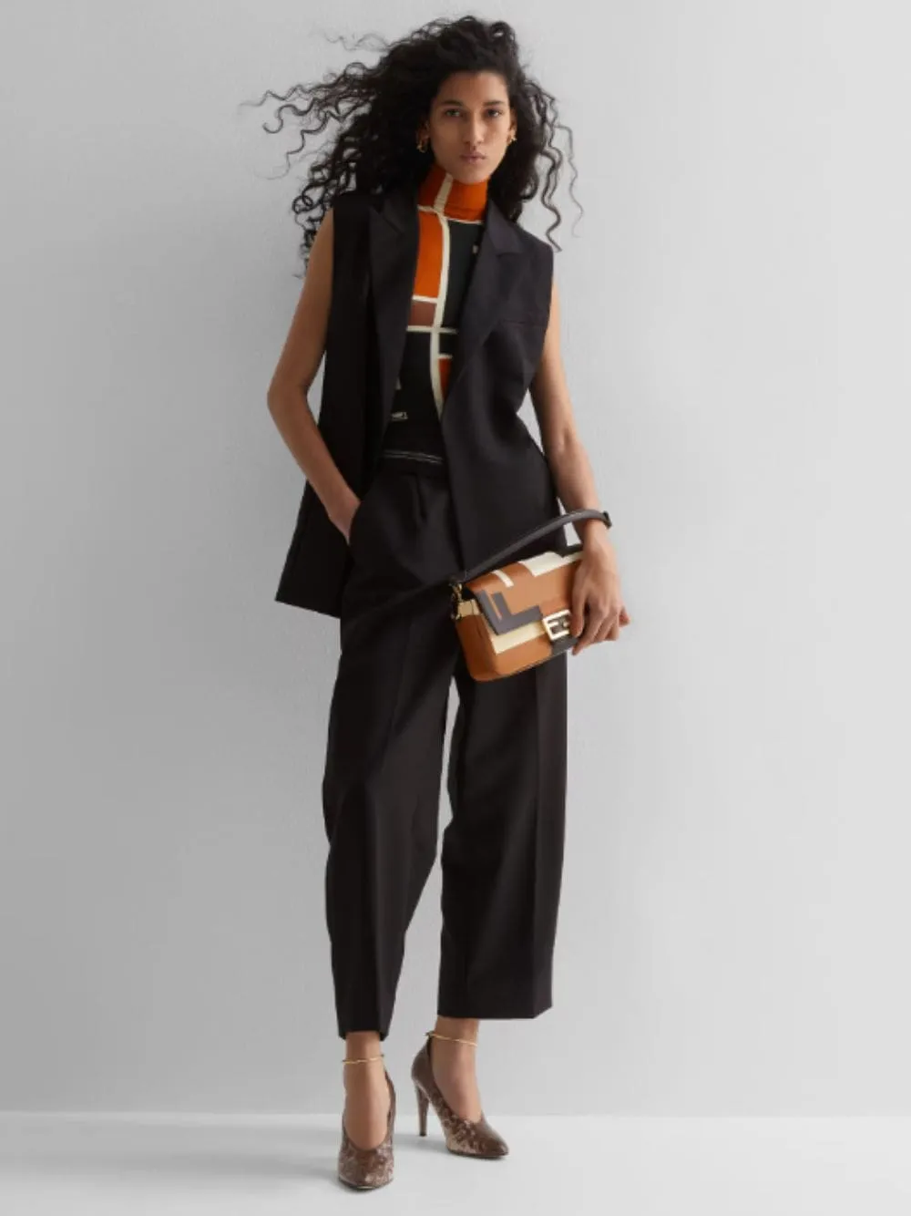 Black Mohair Tailored Gilet sold by Fashion Clinic product image thumbnail 2