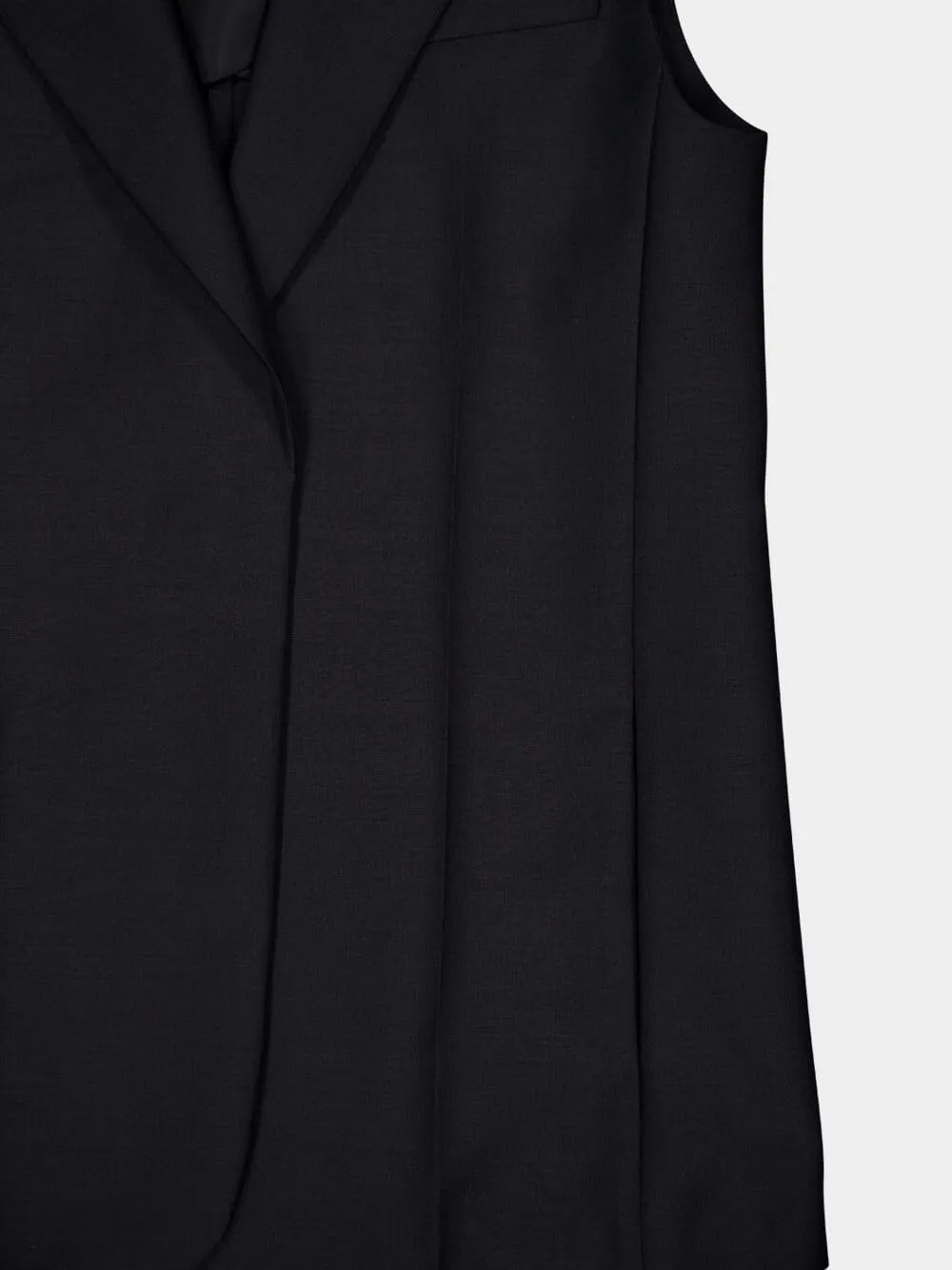 Black Mohair Tailored Gilet sold by Fashion Clinic product image thumbnail 5