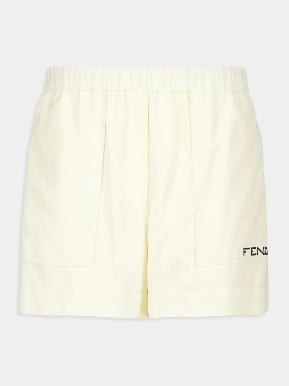 Cream Nylon Logo Shorts sold by Fashion Clinic product image thumbnail 2