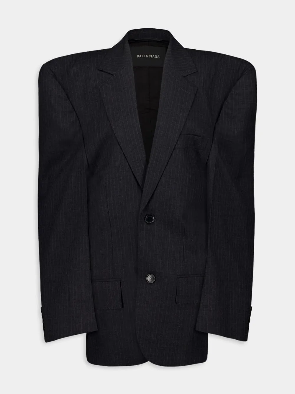 Pinstripe Wool Blazer sold by Fashion Clinic
