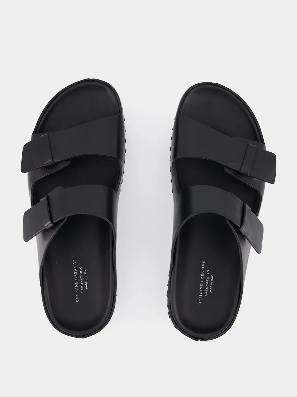 Agorà Black Leather Slides sold by Fashion Clinic product image thumbnail 4