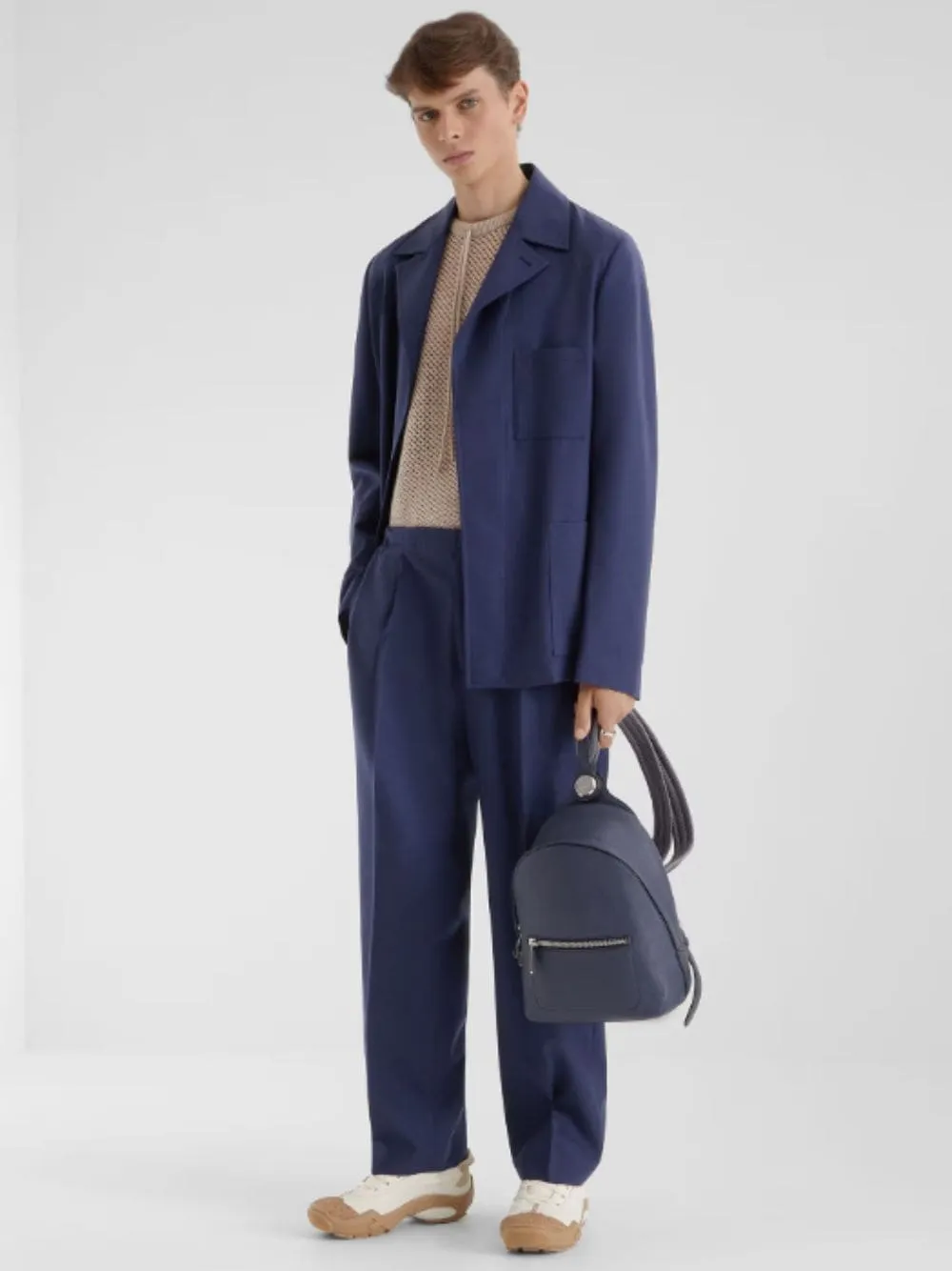 Blue Wool Tailored Trousers sold by Fashion Clinic product image thumbnail 2