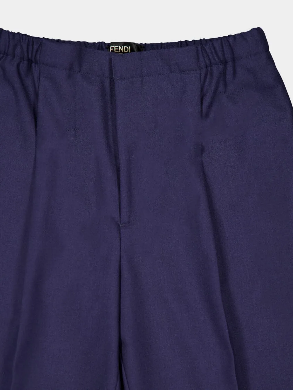 Blue Wool Tailored Trousers sold by Fashion Clinic product image thumbnail 4