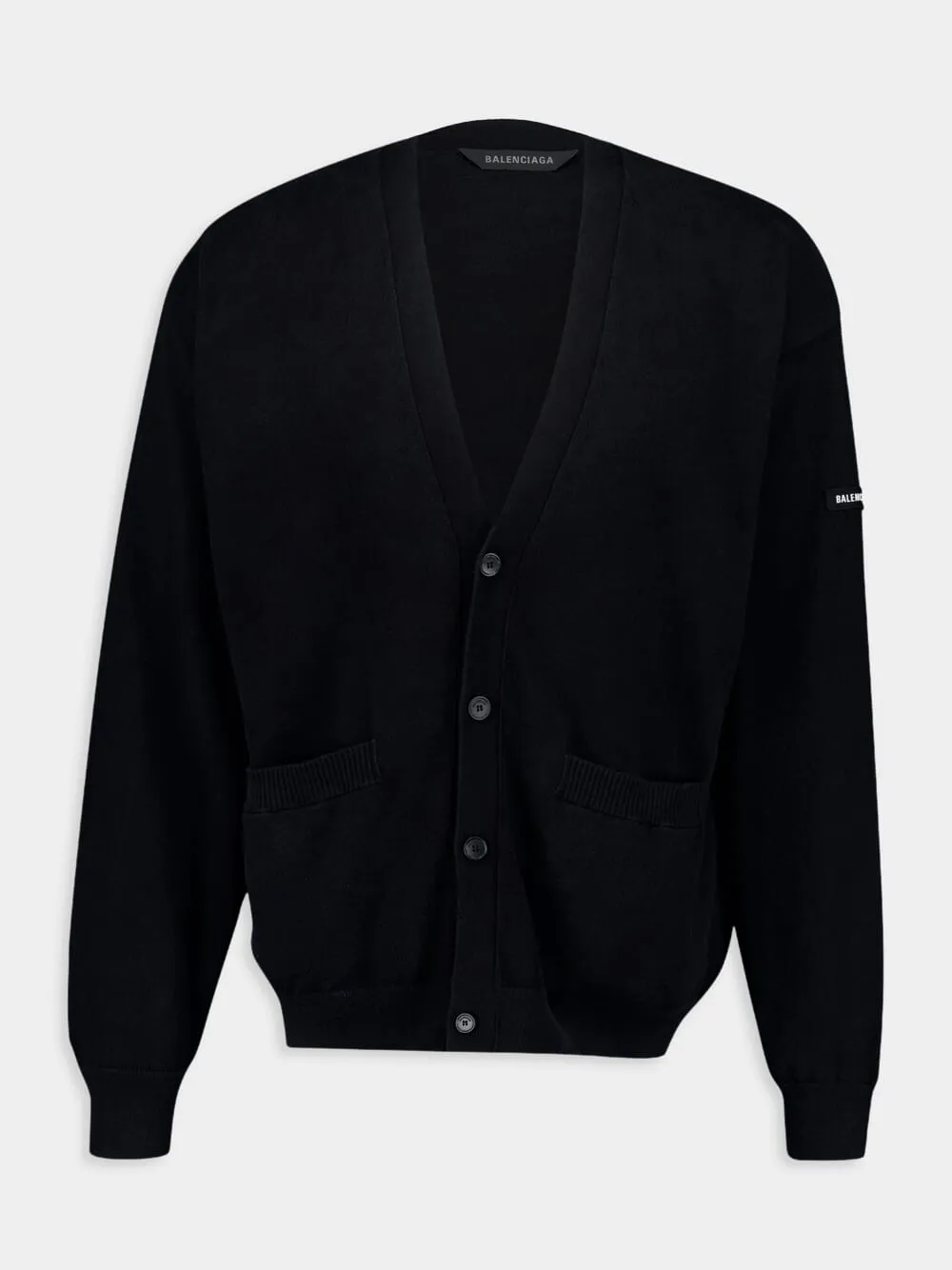 Black Cotton Cardigan sold by Fashion Clinic