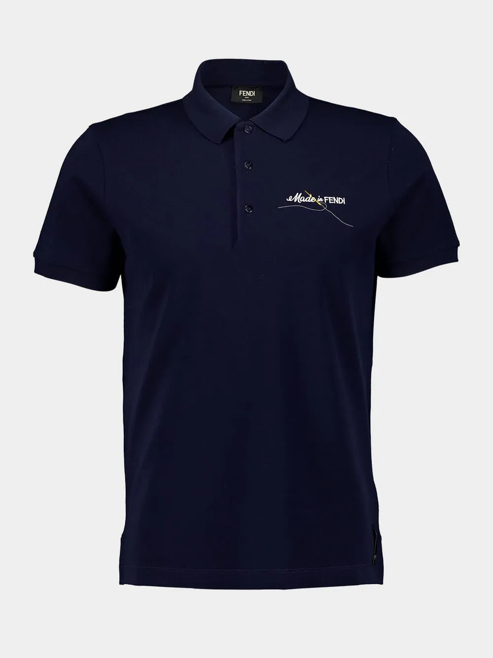 Navy Embroidered Piqué Polo Shirt sold by Fashion Clinic