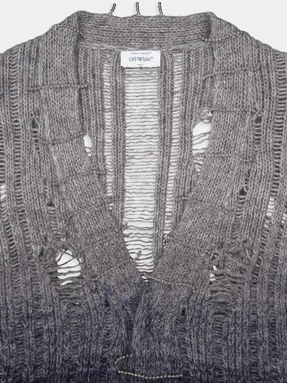 Distressed Mohair Gradient-Effect Cardigan sold by Fashion Clinic product image thumbnail 3