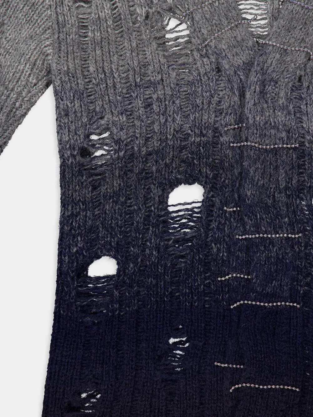 Distressed Mohair Gradient-Effect Cardigan sold by Fashion Clinic product image thumbnail 4