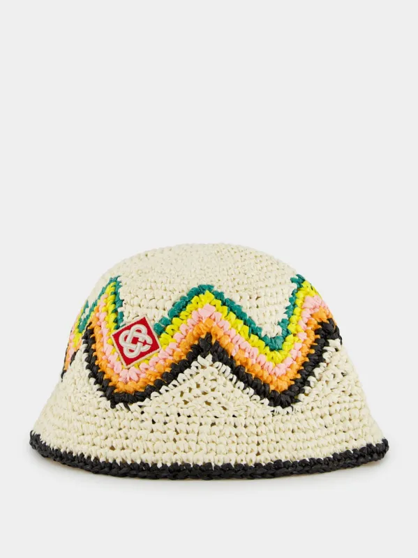 Raffia Crochet Bucket Hat sold by Fashion Clinic