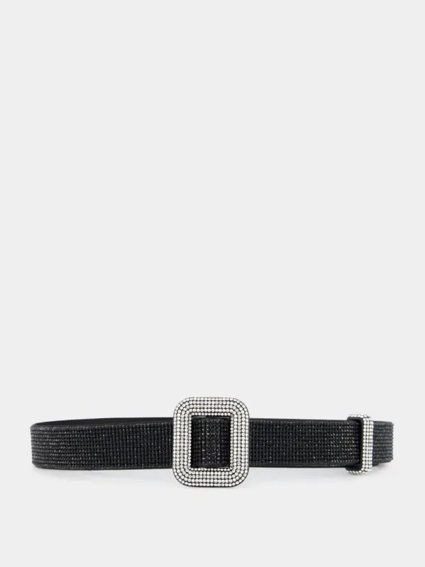 Black Crystal Venus La Petite Belt made by Fashion Clinic