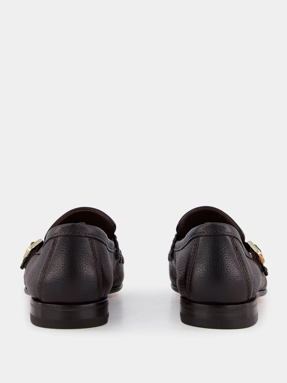 Carlos Leather Double-Buckle Loafer sold by Fashion Clinic product image thumbnail 5