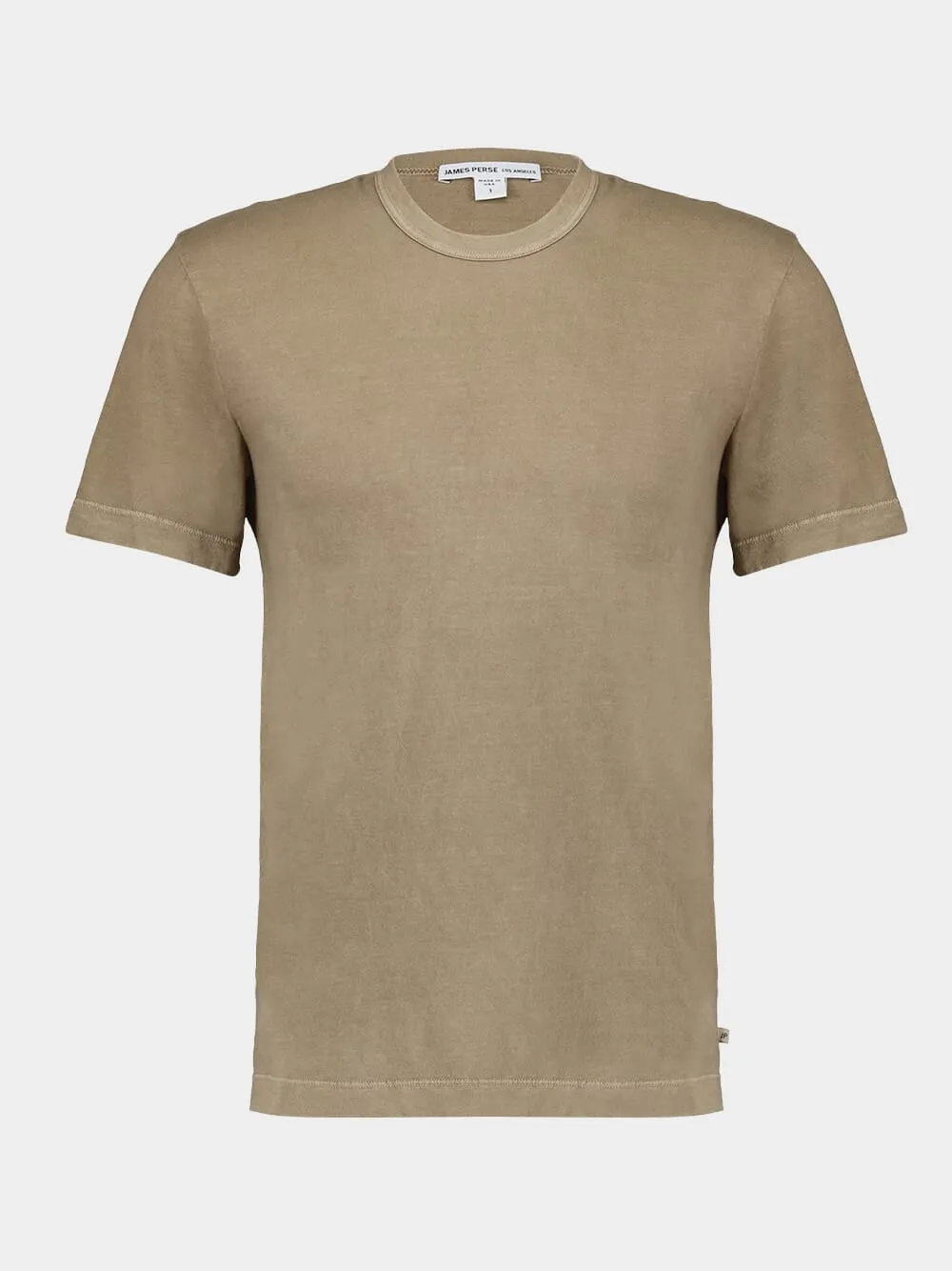 Cashew Pigment Crew Neck T-Shirt sold by Fashion Clinic