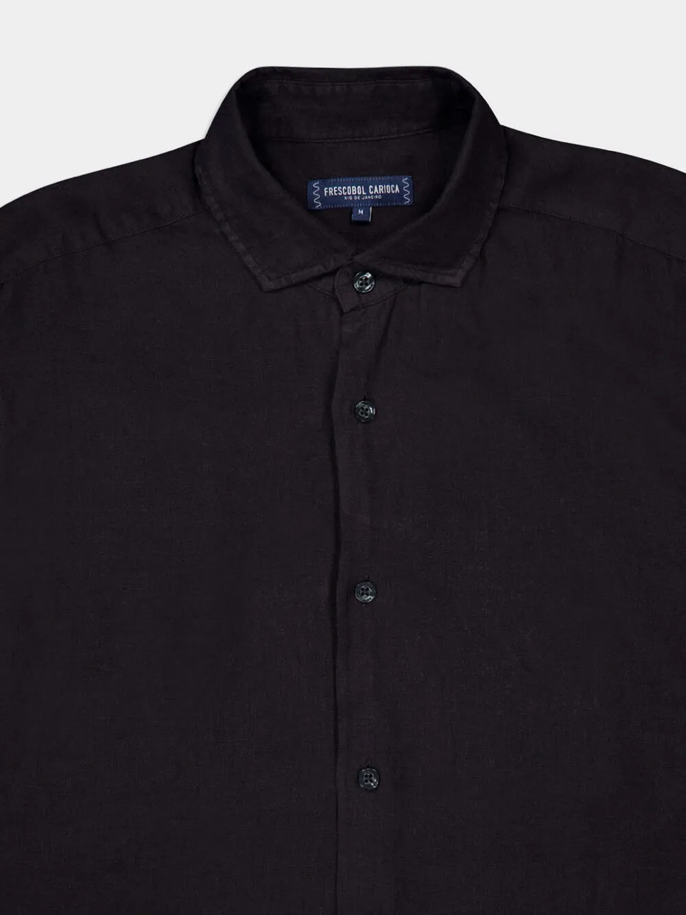 Antonio Black Linen Shirt sold by Fashion Clinic product image thumbnail 4