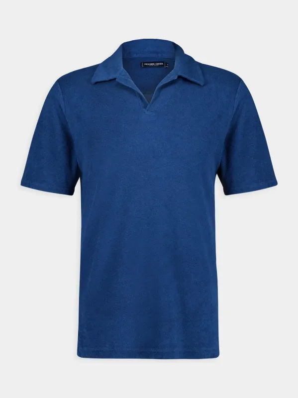 Perennial Blue Terry Polo sold by Fashion Clinic