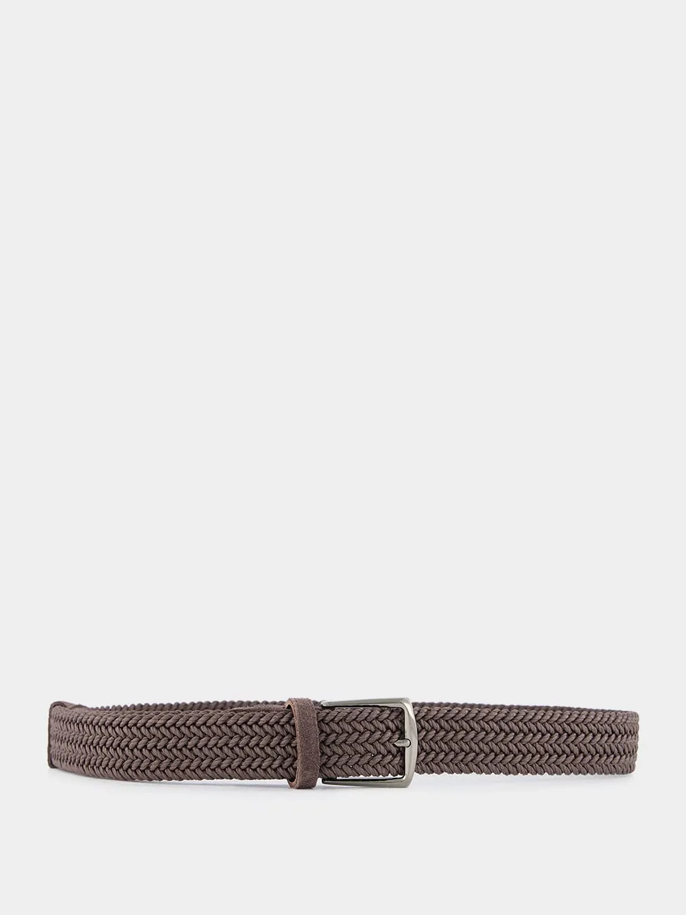 Chocolate Woven Suede Belt sold by Fashion Clinic