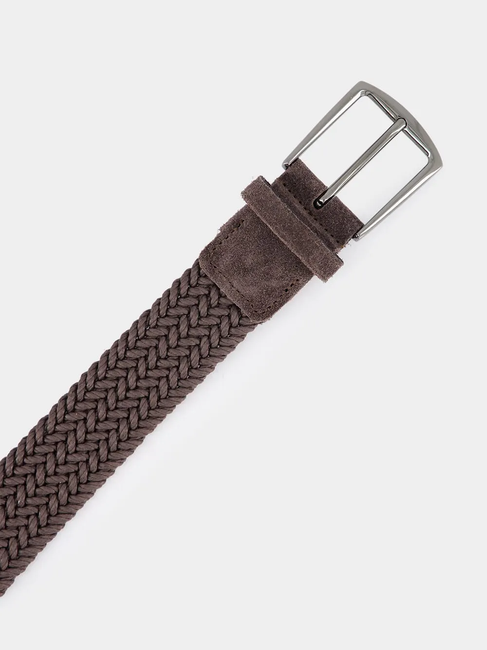 Chocolate Woven Suede Belt sold by Fashion Clinic product image thumbnail 2