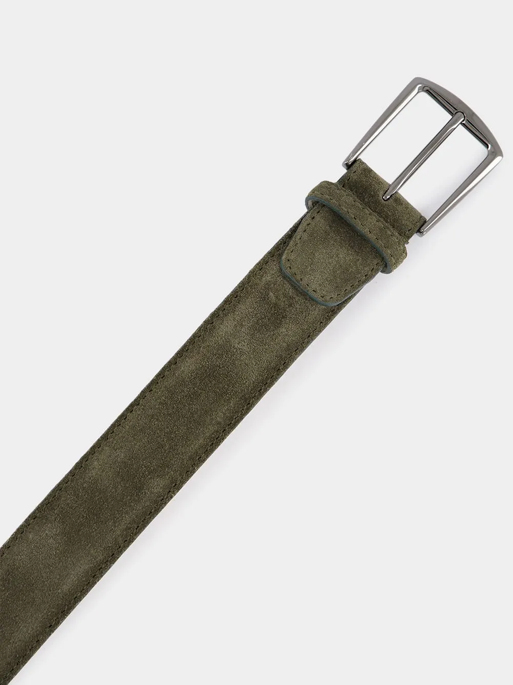 Olive Suede Leather Belt sold by Fashion Clinic product image thumbnail 2