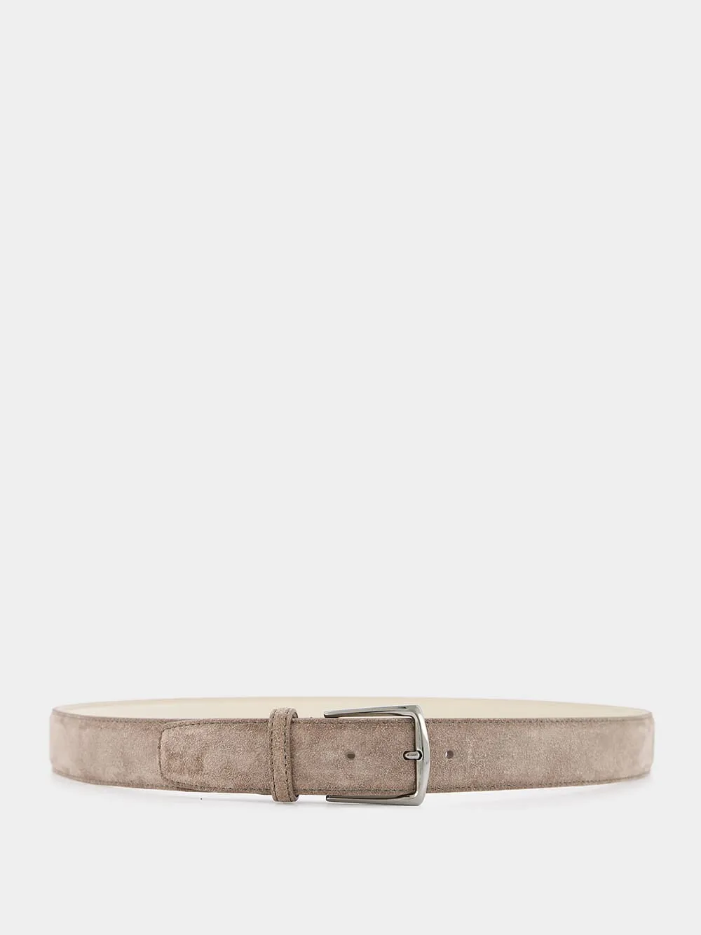 Ash Grey Suede Leather Belt sold by Fashion Clinic