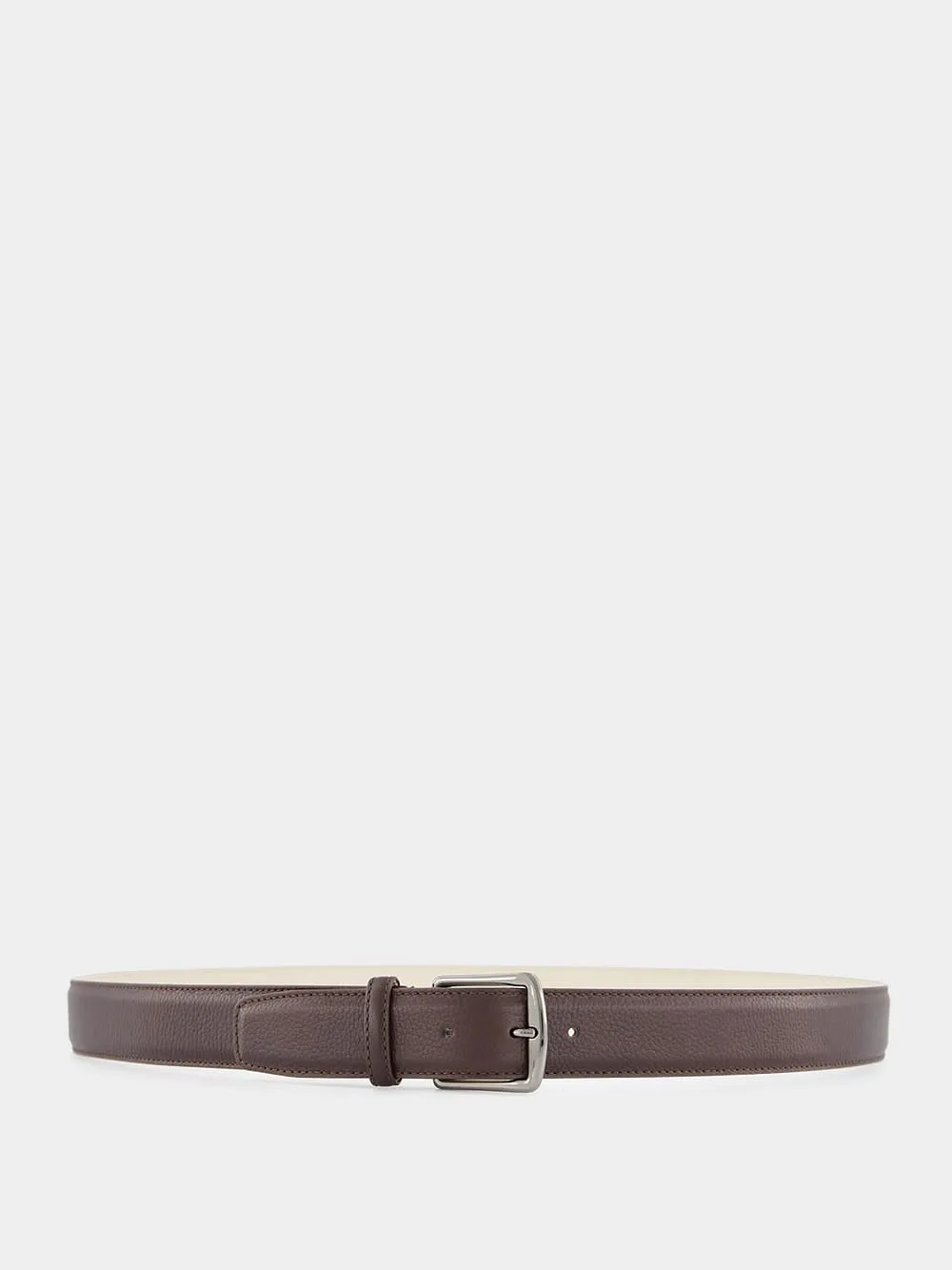 Brown Grained Leather Belt sold by Fashion Clinic