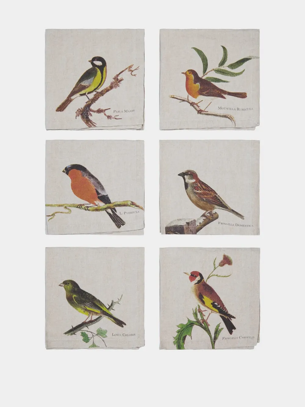 Set of 6 Small Birds Napkins sold by Fashion Clinic