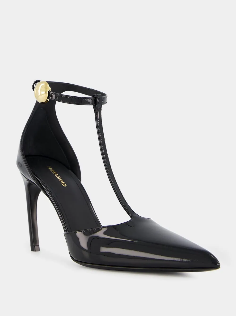 Patent T-Strap Pumps sold by Fashion Clinic product image thumbnail 2