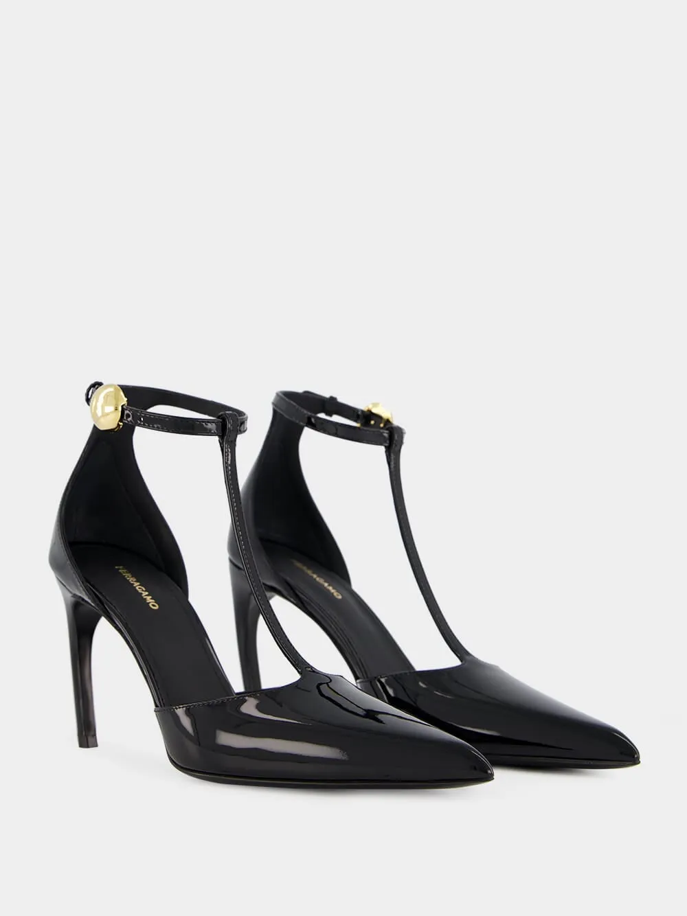 Patent T-Strap Pumps sold by Fashion Clinic product image thumbnail 3